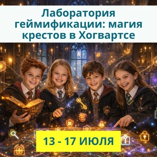 13 - 17 июля «Лаборатория геймификации: магия квестов в Хогвартсе»