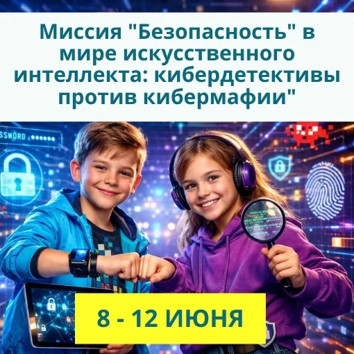 8 - 12 июня «Миссия «Безопасность» в мире искусственного интеллекта: кибердетективы против кибермафии»